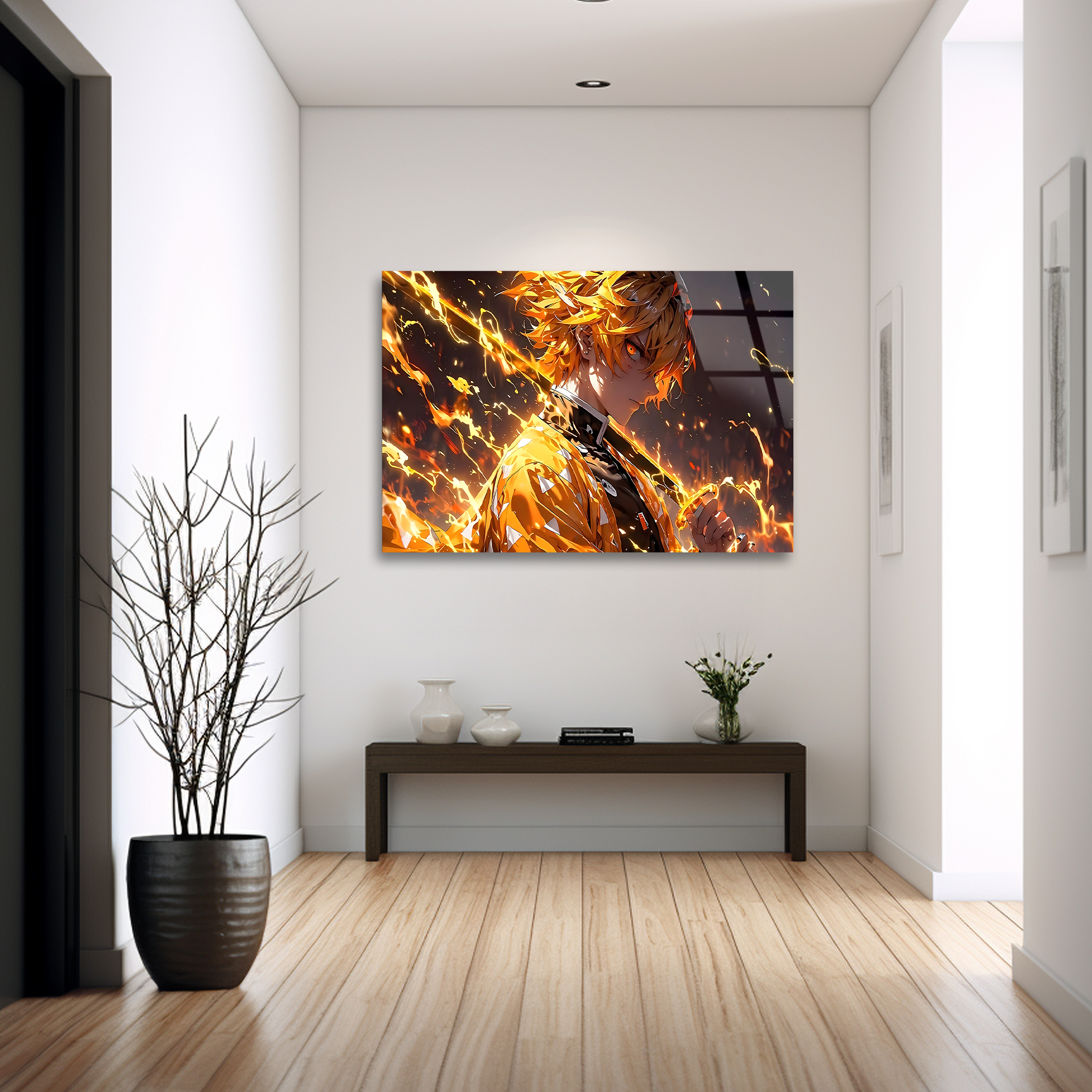 Zenitsu: Lightning’s Wrath | Premium HD Metal Wall Art