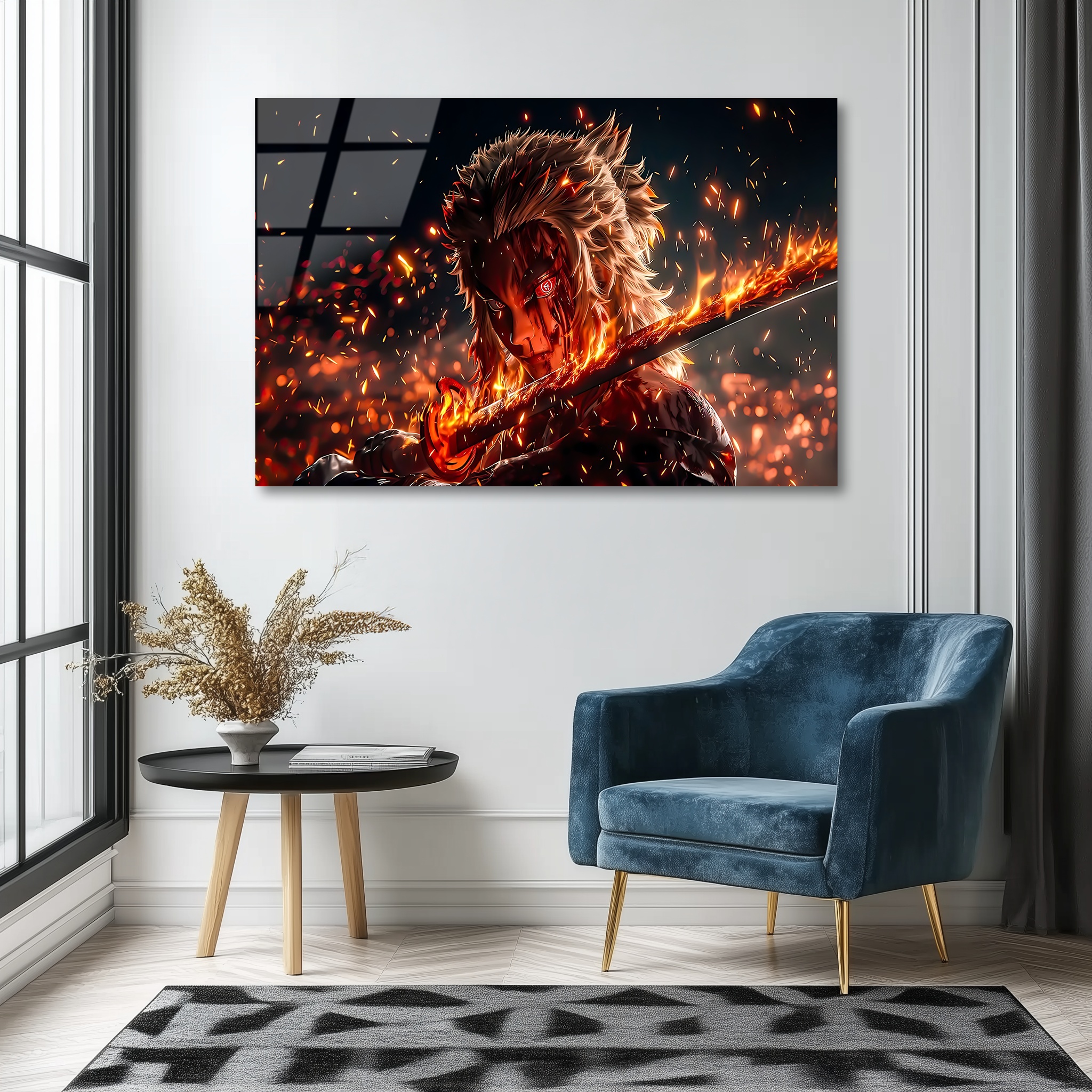 Rengoku: Ember of Justice | Premium HD Metal Wall Art