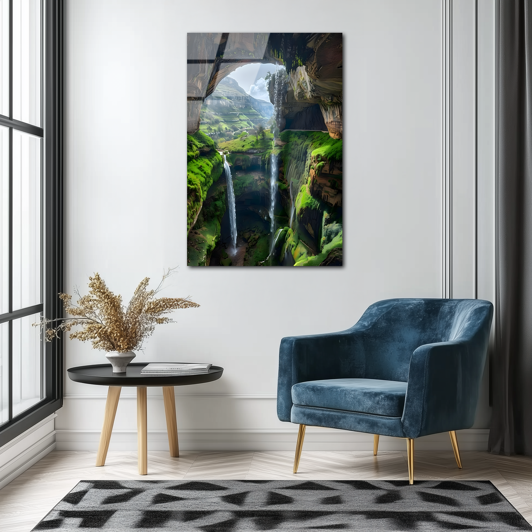 The Heaven of Baatara – Lebanon’s Three-Bridges Waterfall| Premium HD Metal Wall Art