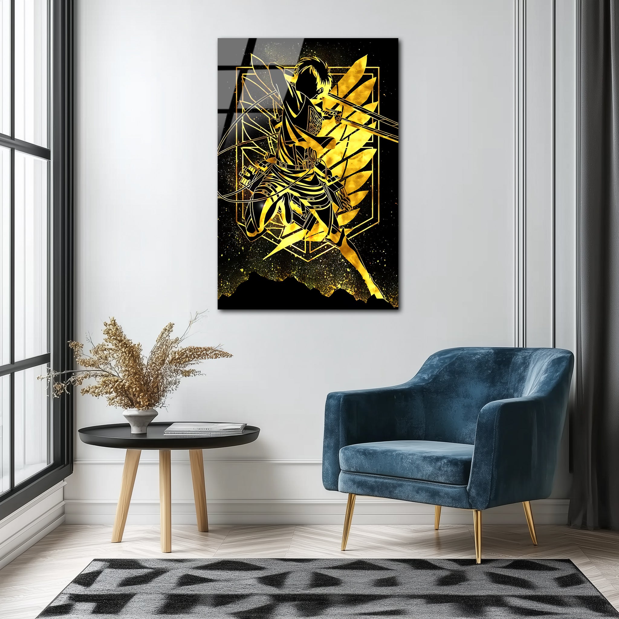 Levi Ackerman: The Golden Wing of Humanity | Premium HD Metal Wall Art