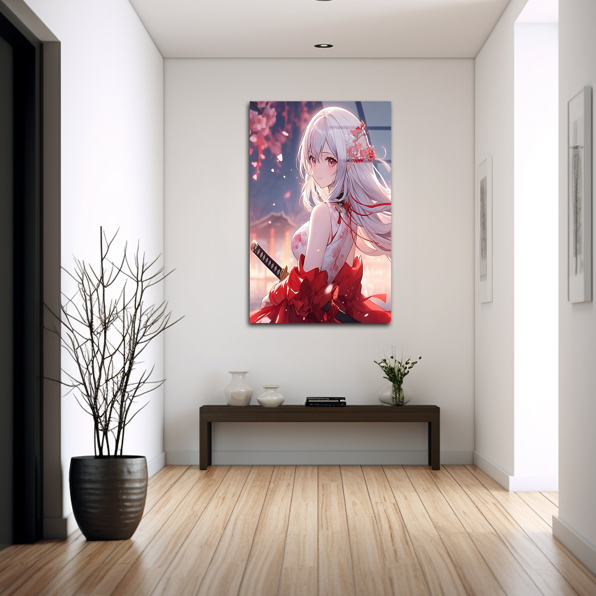 Yae Miko: Sakura Spirit of Elegance and Power | Premium HD Metal Wall Art