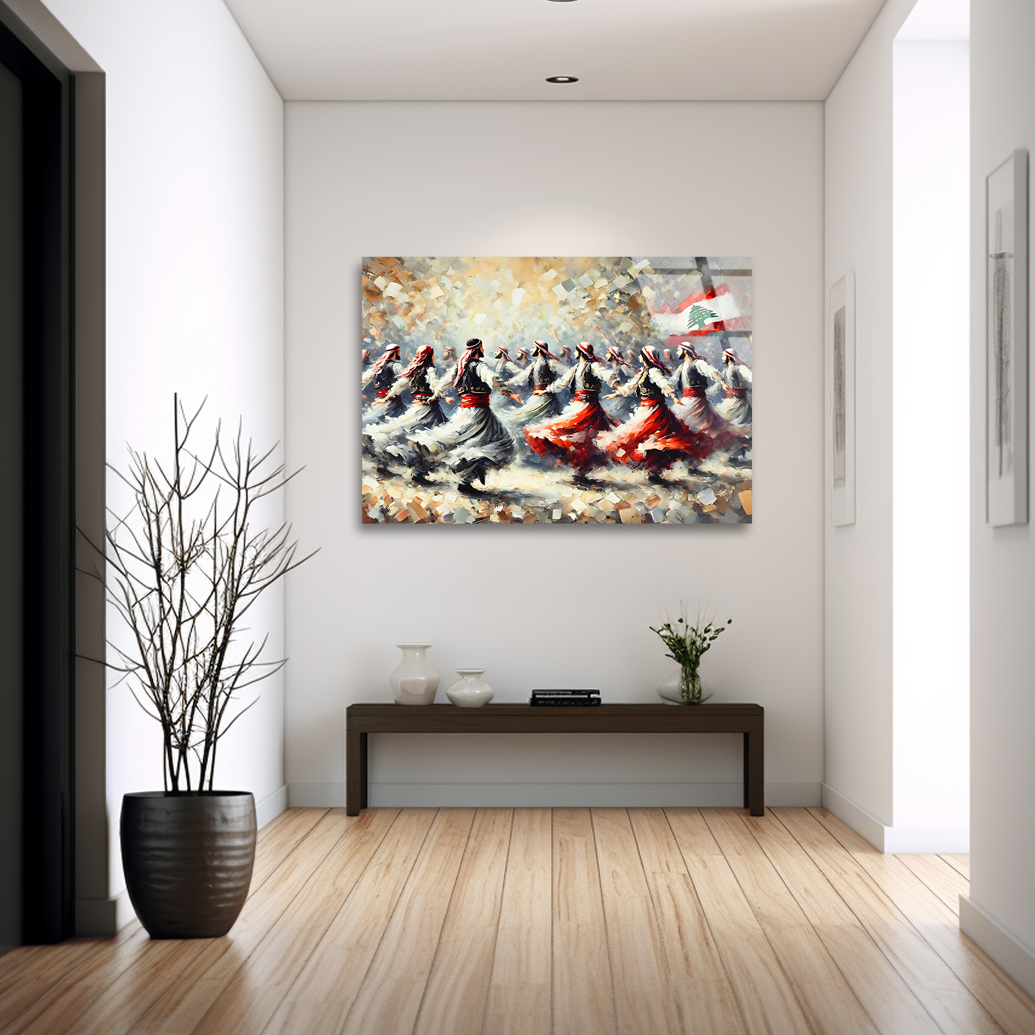 Rhythms of the Cedar Nation – Lebanese Dabke | Premium HD Metal Wall Art