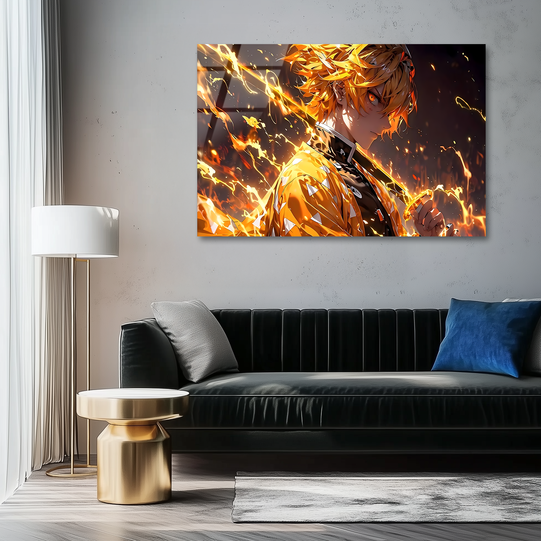 Zenitsu: Lightning’s Wrath | Premium HD Metal Wall Art