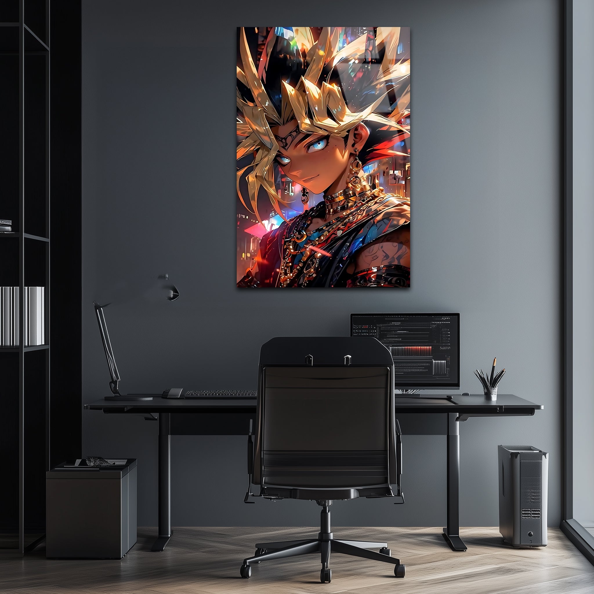 Yugi Muto: Neo Pharaoh of the Shadow Realm | Premium HD Metal Wall Art