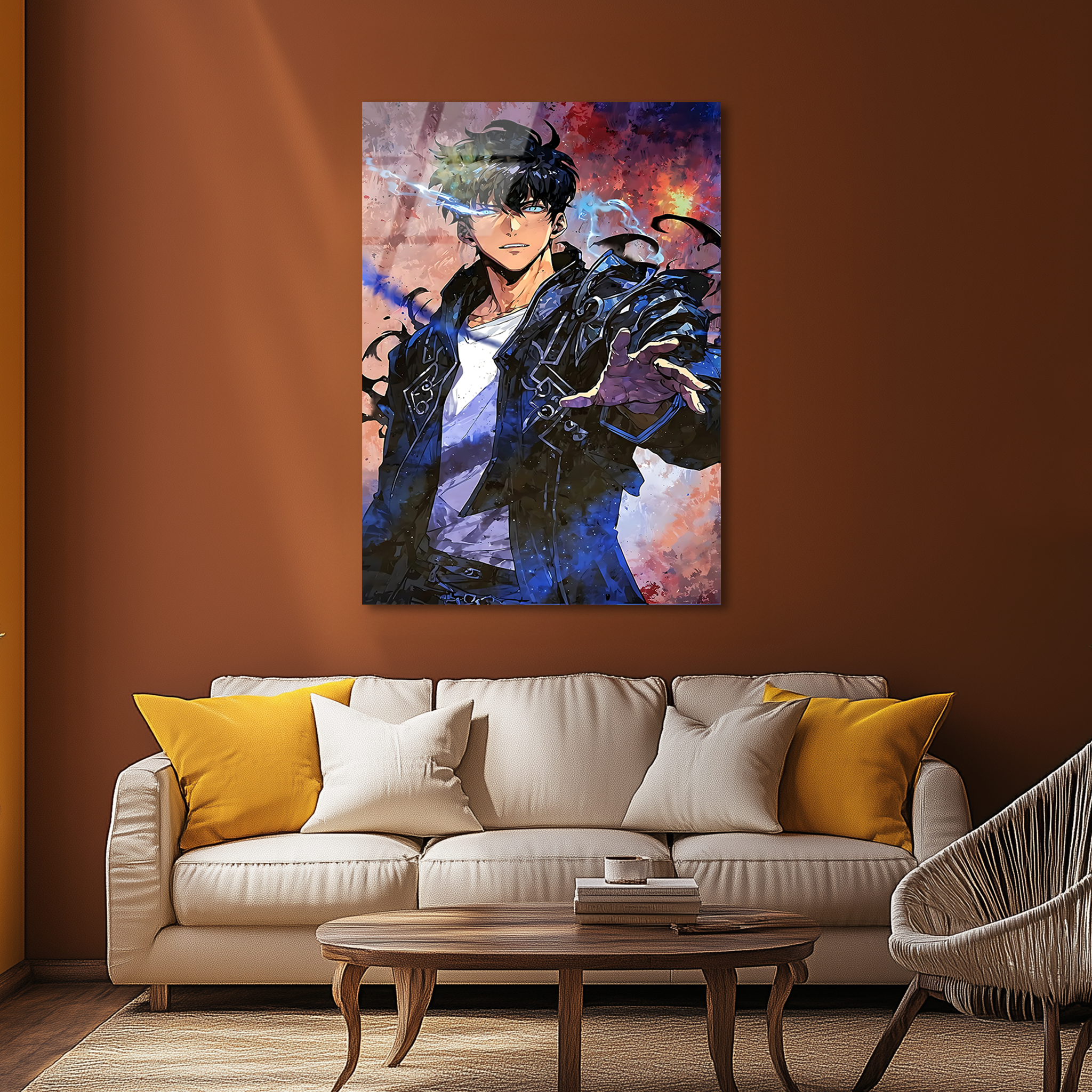 Sung Jinwoo: Shadow Monarch’s Awakening | Premium HD Metal Wall Art