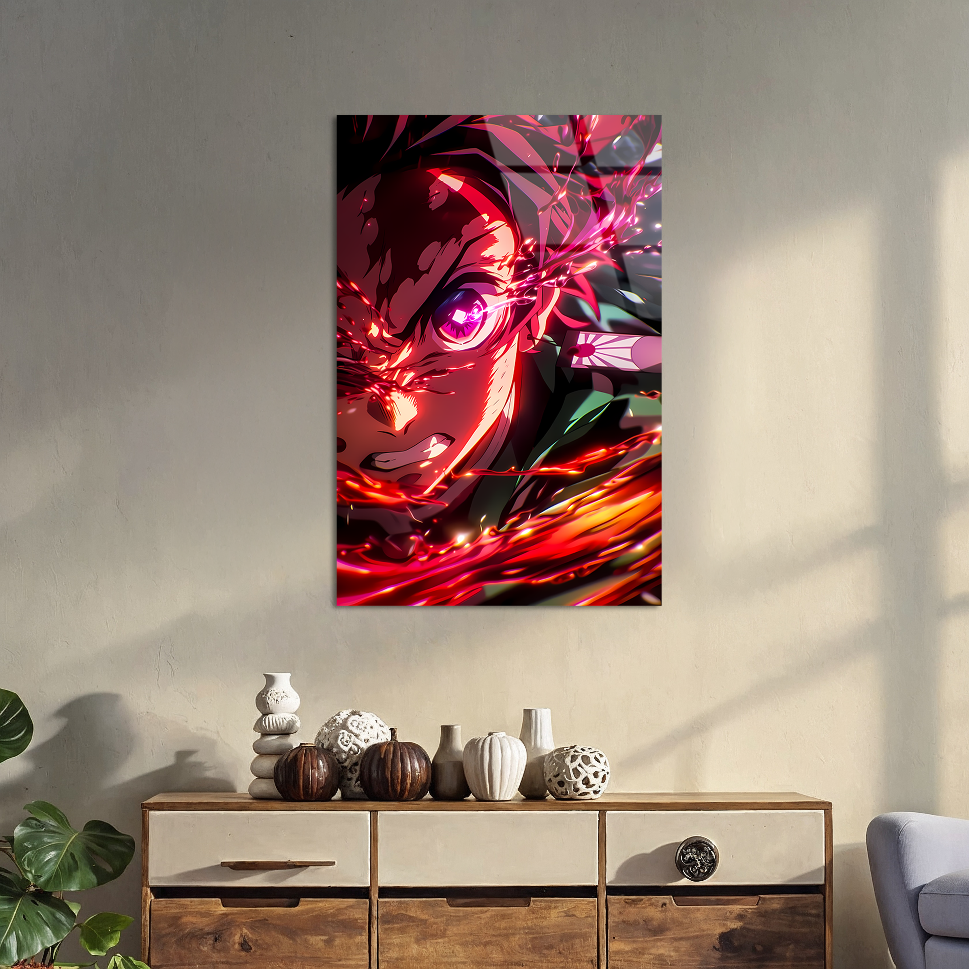 Tanjiro: Heart of the Burning Sun | Premium HD Metal Wall Art