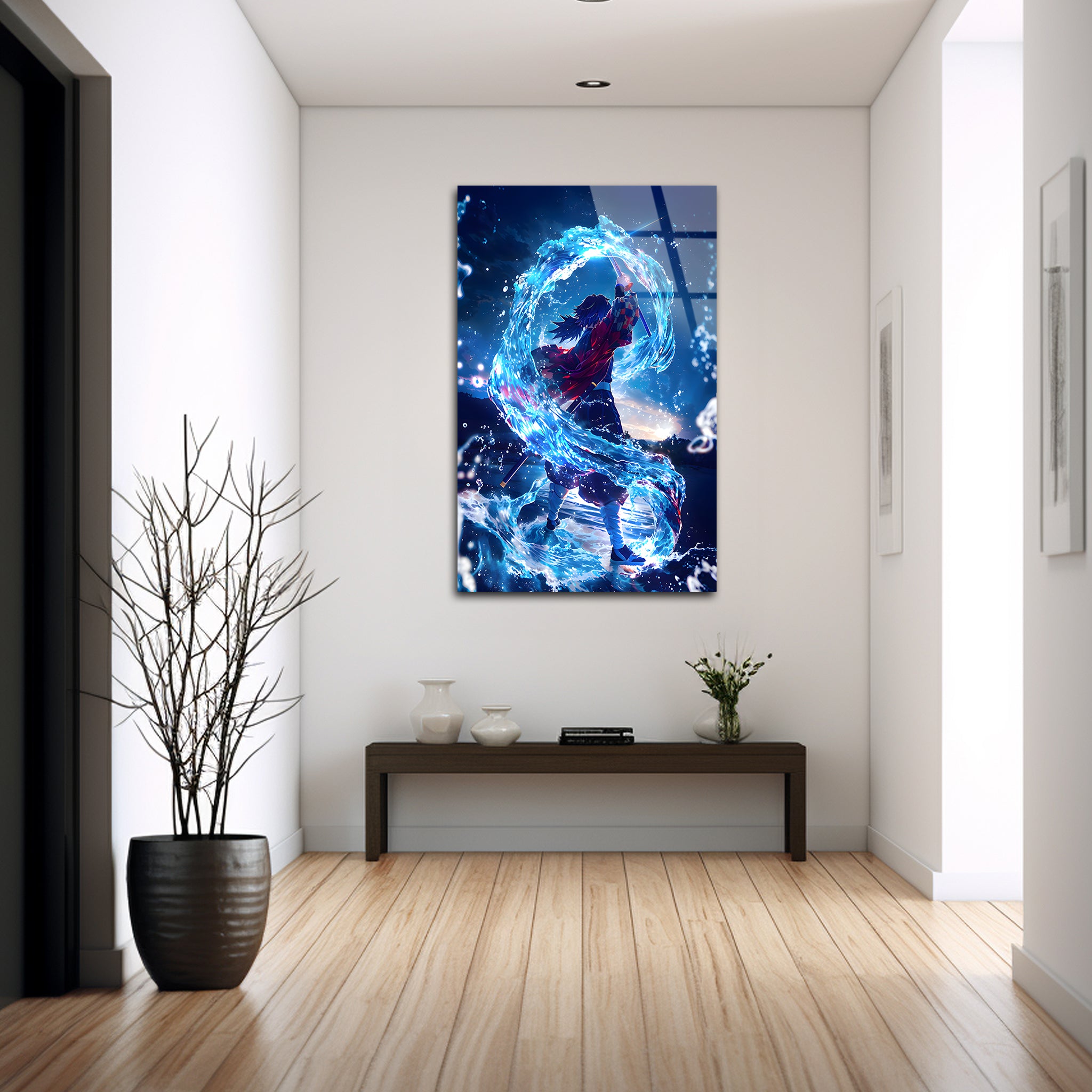 Giyu Tomioka: The Silent Current | Premium HD Metal Wall Art