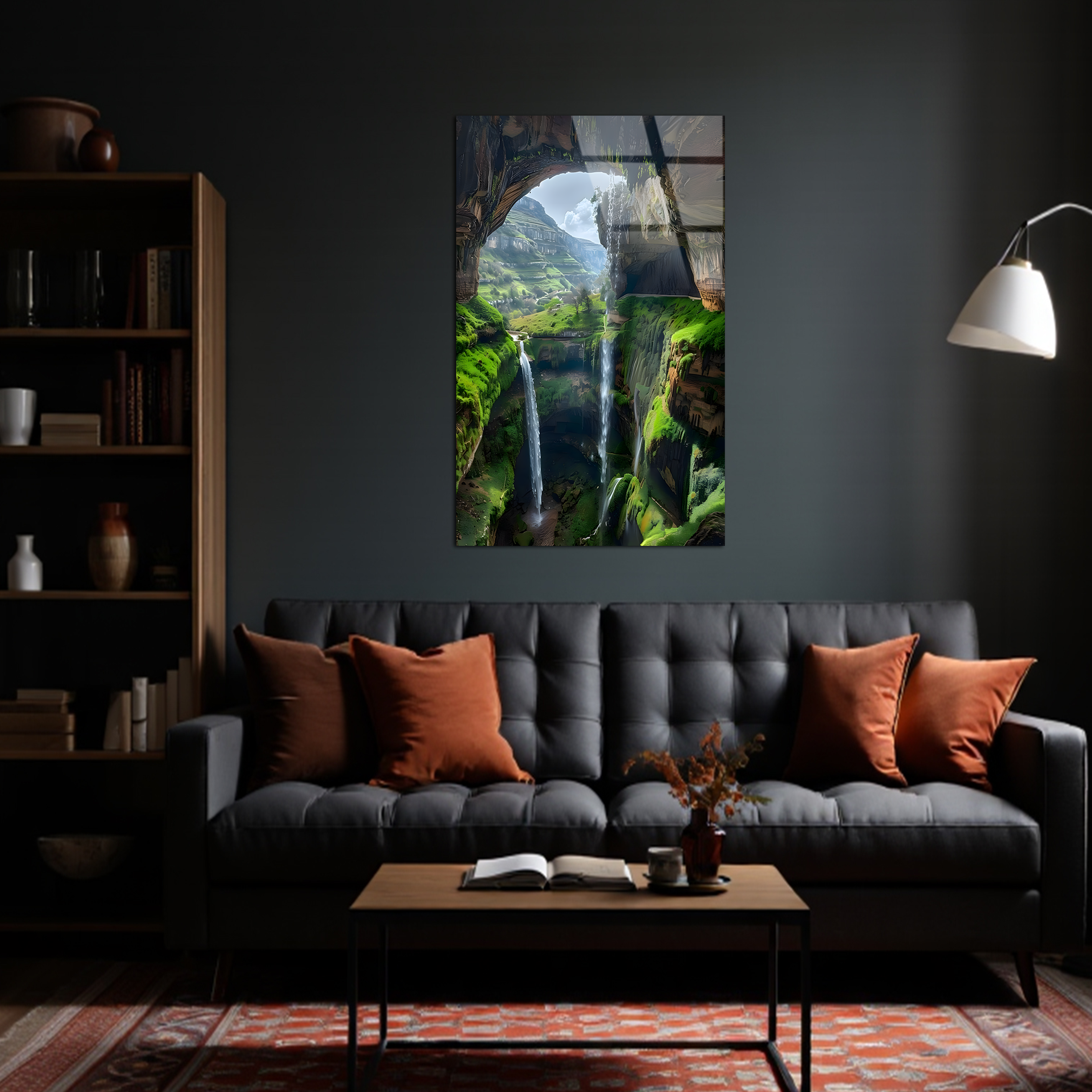 The Heaven of Baatara – Lebanon’s Three-Bridges Waterfall| Premium HD Metal Wall Art