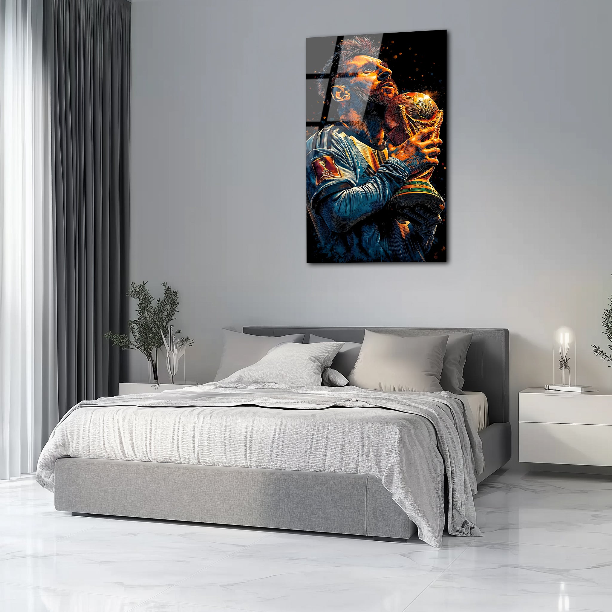 Messi : The Moment of Immortality | Premium HD Metal Wall Art