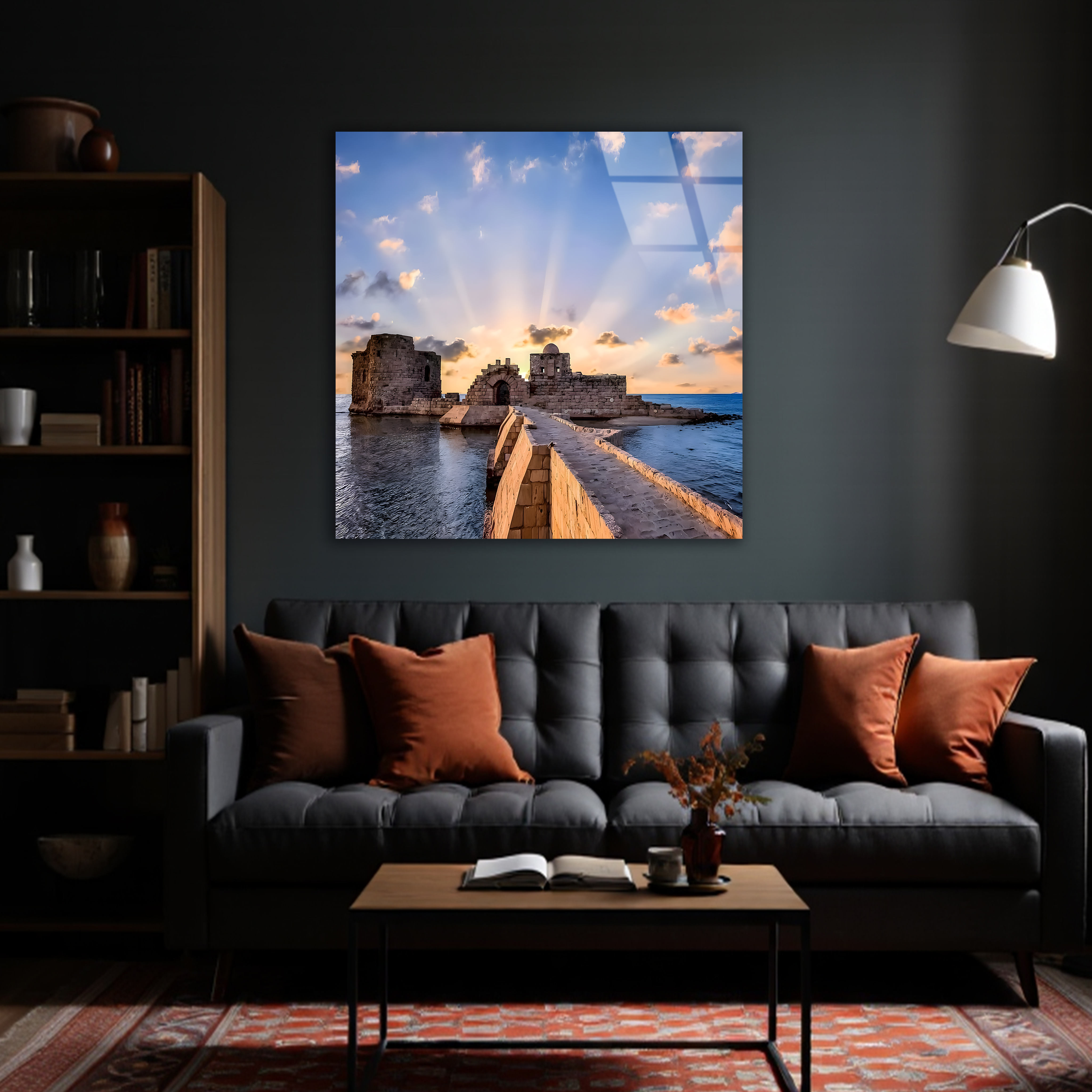 Sea Castle of Saida – Guardian of the Mediterranean | Premium HD Metal Wall Art