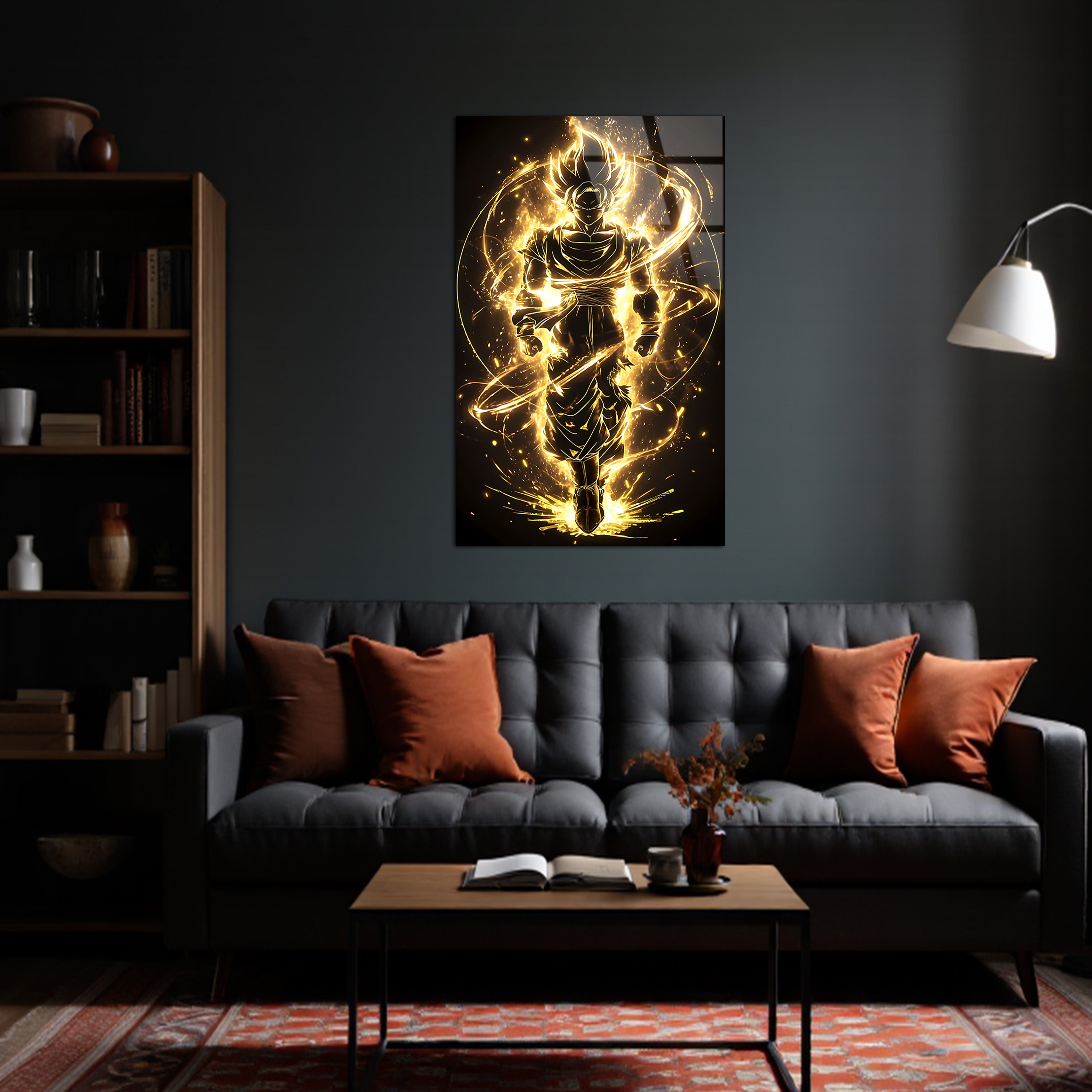 Goku: Ascension of the Golden Saiyan | Premium HD Metal Wall Art