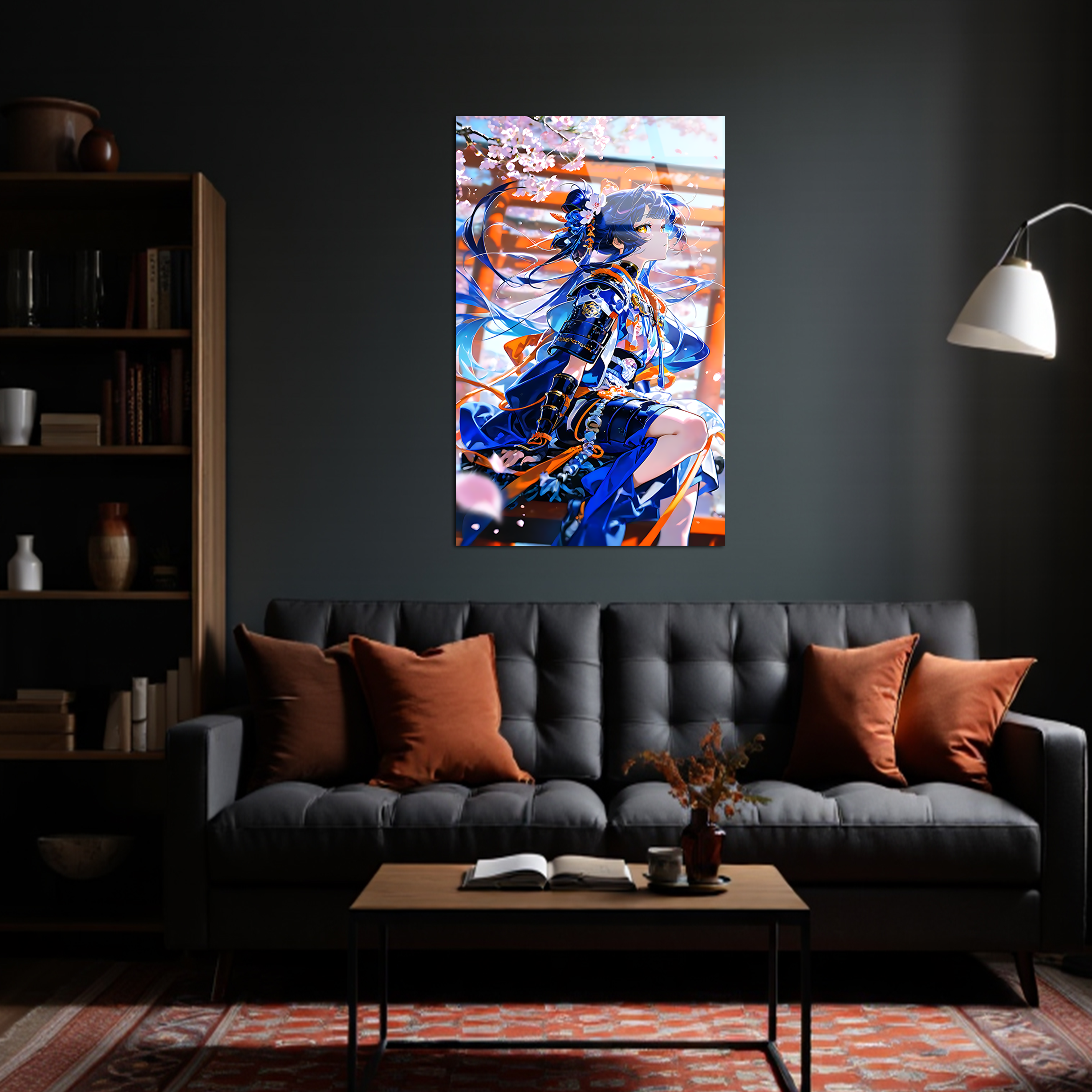 Lunara: The Celestial Blade of Spring Dawn | Premium HD Metal Wall Art