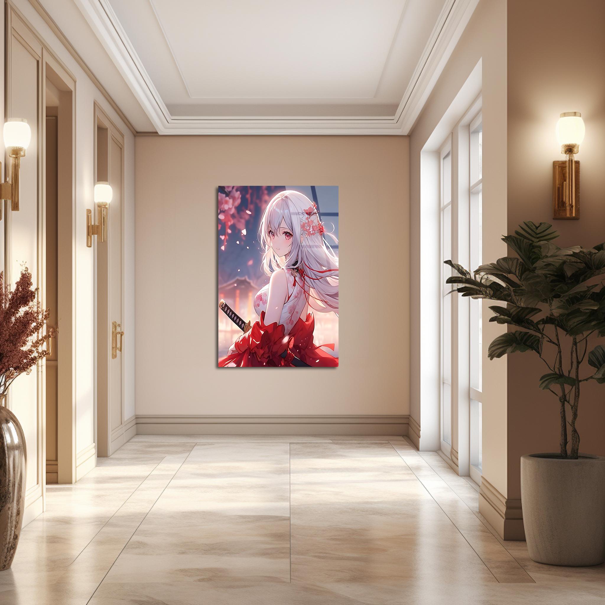 Yae Miko: Sakura Spirit of Elegance and Power | Premium HD Metal Wall Art