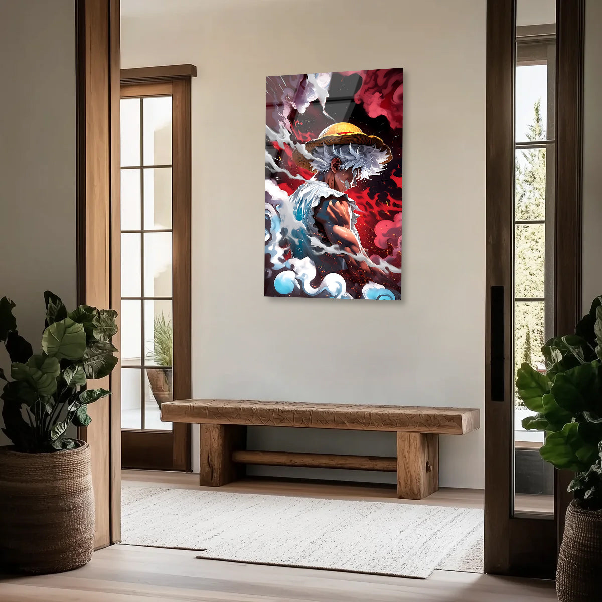Luffy: The Dawn of the Sun God | Premium HD Metal Wall Art