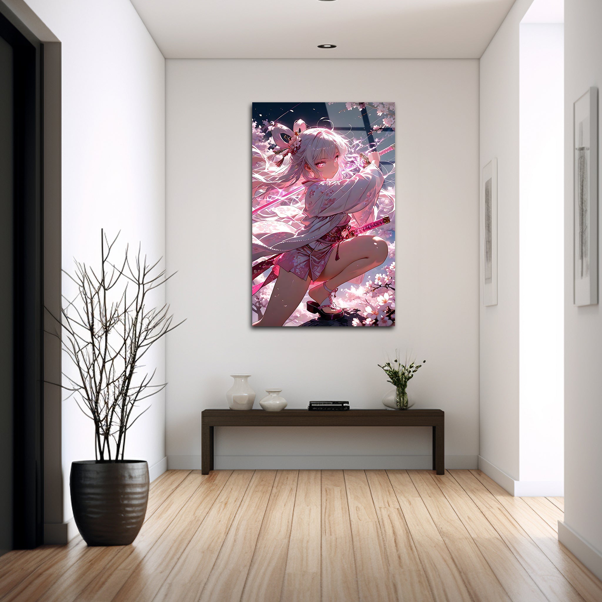 Yae Miko: Sakura Storm Priestess | Premium HD Metal Wall Art