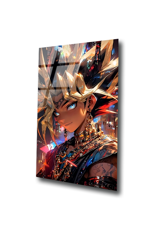 Yugi Muto: Neo Pharaoh of the Shadow Realm | Premium HD Metal Wall Art